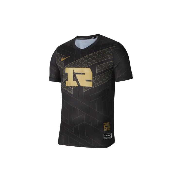 Men s Nike x LPL Crossover RNG League Of Legends Pro League Teams Quick Dry Short Sleeve Gold T-Shirt DD9504-700 M