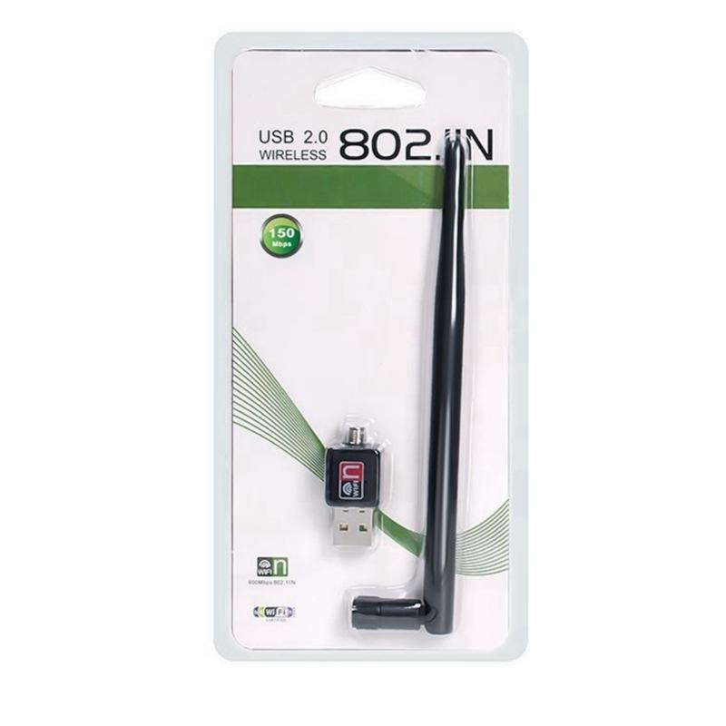 1 Set Wi-Fi Receiver Transmitter Dongle 2Db/5Db 150Mbps Wireless Network Card Usb 2.0 802.11 B/G/N Lan Wifi Antenna Adapter