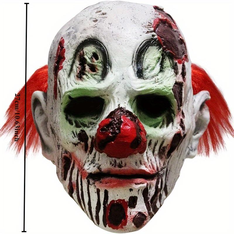 Clownskostüm Latexkopf, Lustige Clownmaske, Kostümparty mit Geisterhaus-Thema, Streichmaske, Gruselige Böse Clownmaske Gruseliges Gesicht