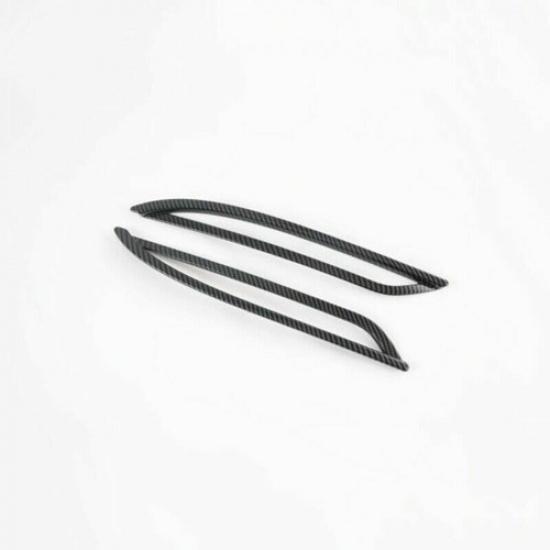 For Tesla Model Y 2020-2022 2PCS Carbon Fiber Rear Fog Lamp Light Cover Trim