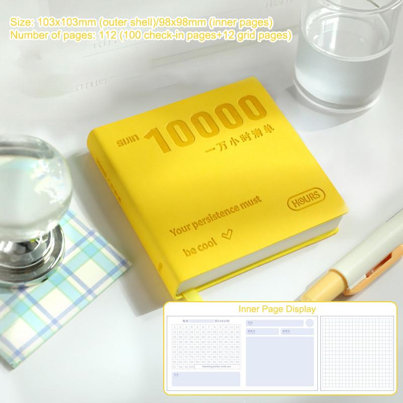 Self-Discipline Checklist Notepad Pocket Diary 10000 Hours  Notebooks Portable Notebook Office School Stationery Supplies