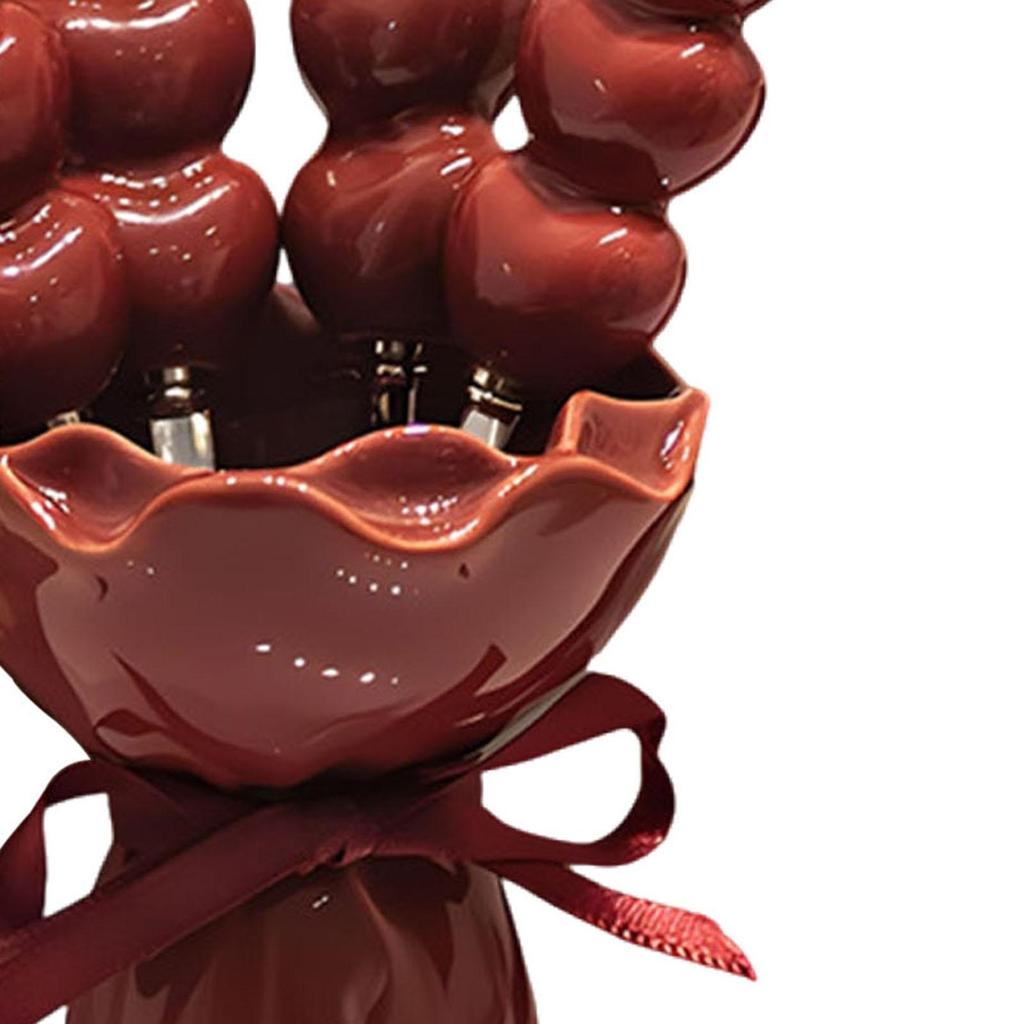 Heart Fruit Forks with Holder,Party Supply Creative Elegant Salad Forks Set Dessert Forks Sweet Food Pick for Fruit Cake Home