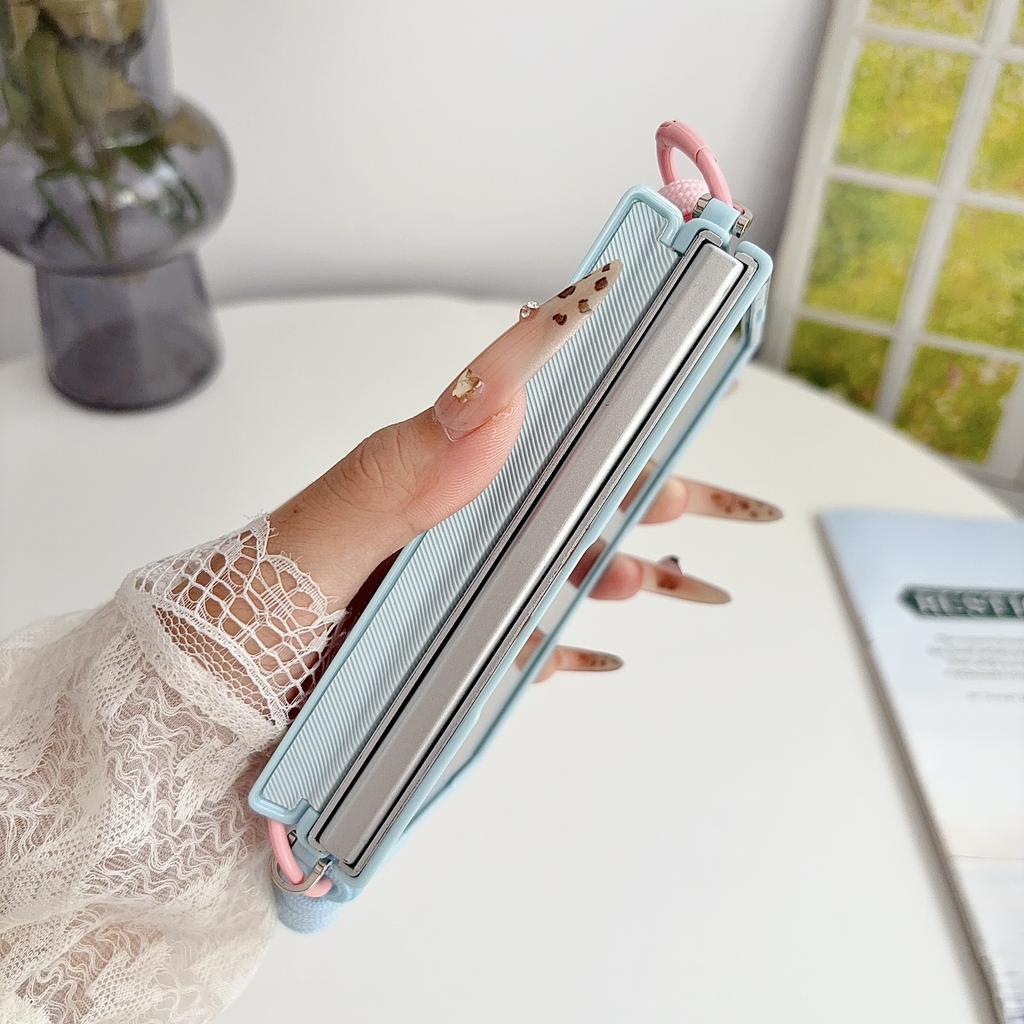 Custodia in Pelle con Supporto Magnetico Color-blocking Carina per Samsung Galaxy Z Fold8 Fold 8 Antiurto per Copertura di Protezione Cerniera Magsafe