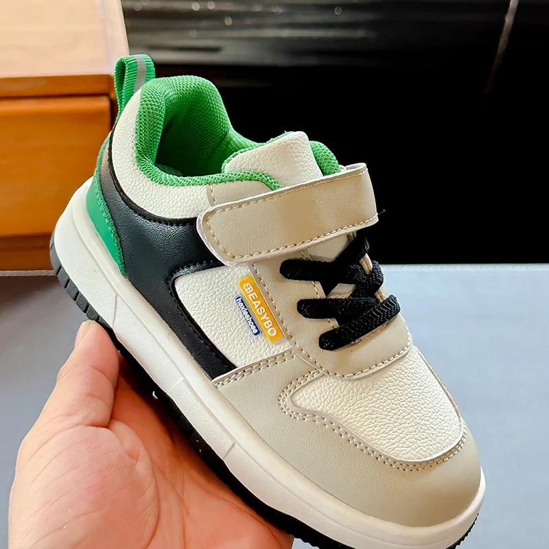 2024 Barn Fritidssko for Jenter Høst Ny Mote Koreansk Stil Myk Såle Sklisikker Pustende Trendy Allsidige Sko