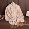 Ethnic Style Tassel Blanket Thick Pashmina New Winter Warm Shawl Wrap Cashmere Jacquard Scarf Women Neckerchief Poncho Stoles