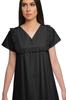 Moomaya Solid Short Sleeve Nightdress For Ladies Button Placket Nightwear