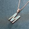 European and American Rose Gold Letter M Necklace Simple and Fashionable Mothers Day Gift Collarbone Chain