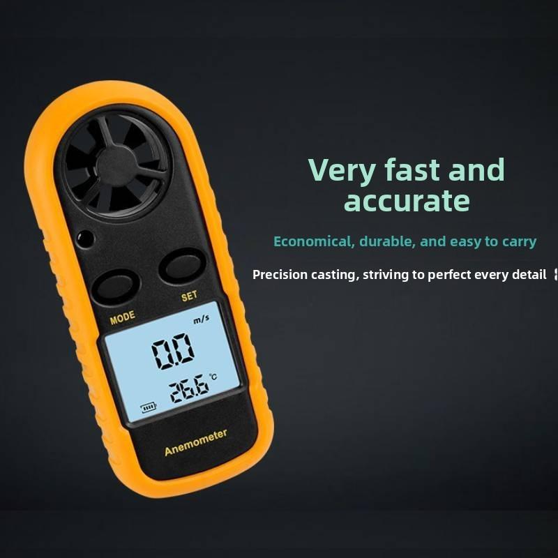 Digital Anemometer Wind Speed Meter With Backlit Display For Weather Monitoring