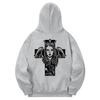 Khg0023 Chicano Queen Fleece-Lined Hoodie - Gray
