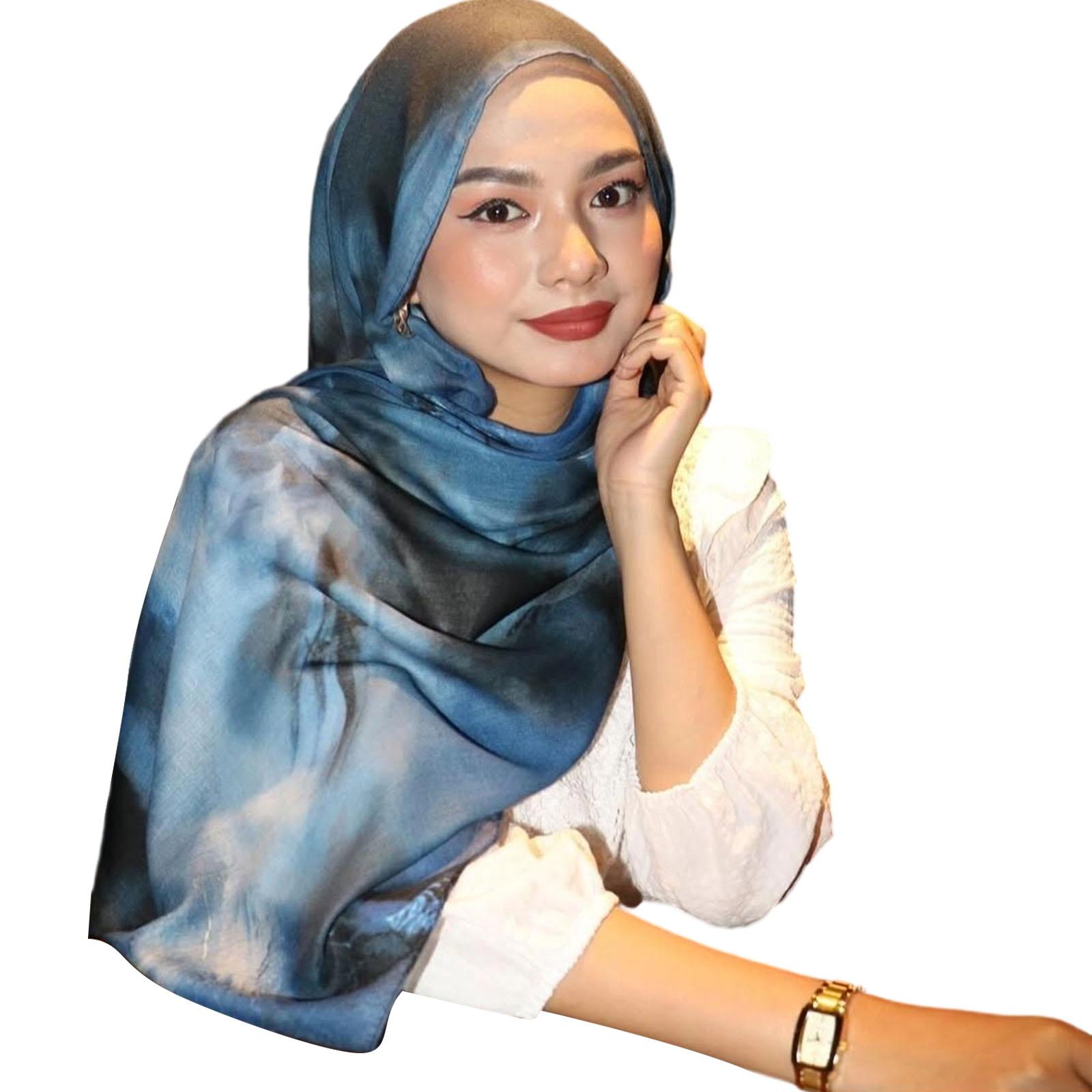 Пестрый Хиджабный Шарф для Женщин Мягкий Шифон Мусульманский Хиджаб Головной Платок Шарфы Легкий Модный Длинный Шарф Шали 3