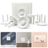 Pack of 10pcs European Safe Child Outlet Protector Shock Prevention Wall Socket Cover for Toddler Safety Home White