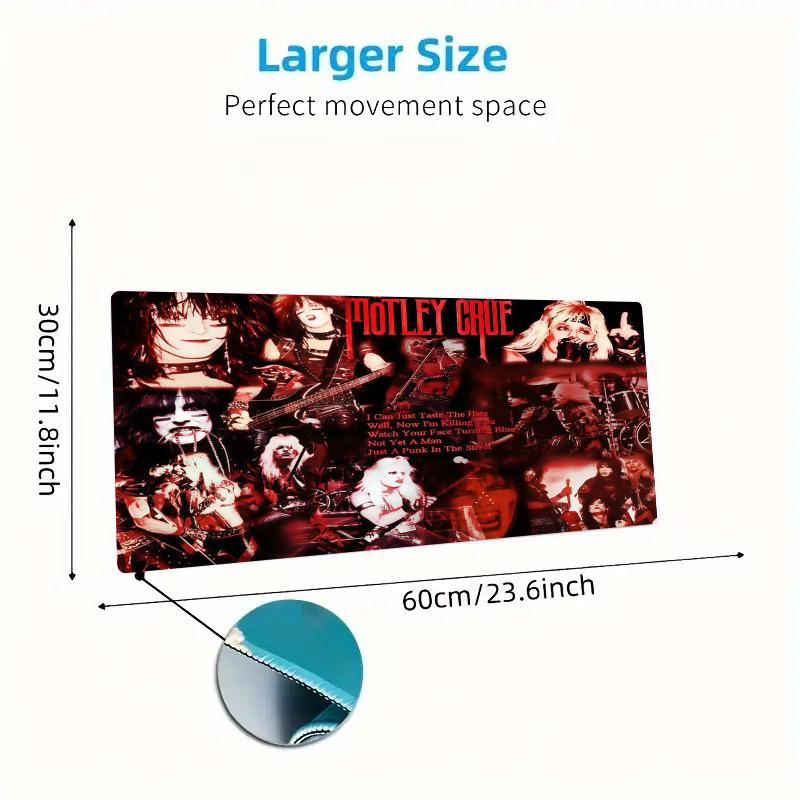 Mötley Crüe Color Mouse Pad Large Gaming Table Cushion Non-slip Laptop Tablet Big Mousepad XXL Mat Mini PC Playmat With Lock edge