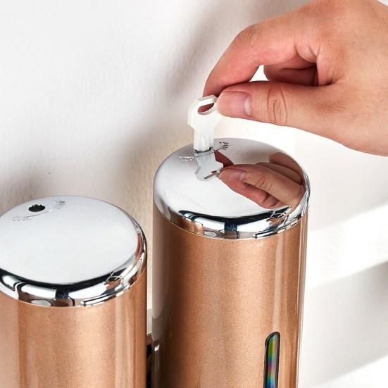 400ml Soap Dispenser Waterproof Moisture-proof Wall Mounted Household Shampoo Liquid Soap Conditioner