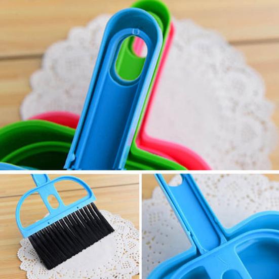 Mini Plastik Weich Tragbare Handbürste Reinigung Kehrschaufel Tastaturreiniger für Schreibtisch