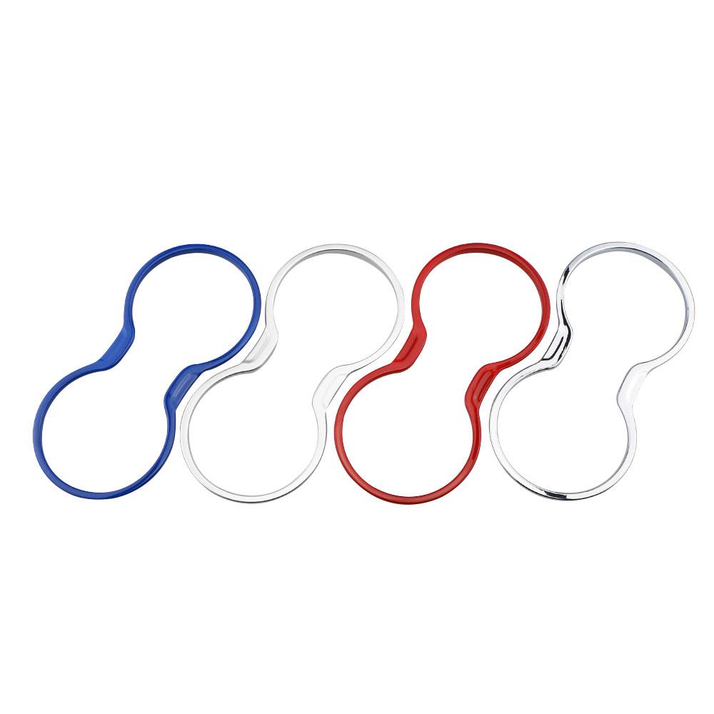 Car Chrome Front Water Cup Holder Panel Cover Trim Inner Decoration Stickers for Jeep New Compass 2017 -2020 Accessories