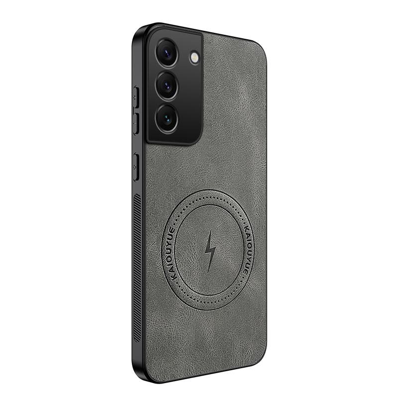 For Samsung S22 Plus Sheepskin Vintage Magnetic Leather Soft Case For Samsung Galaxy S22 Ultra Silicone Bumper Matte Phone Cover