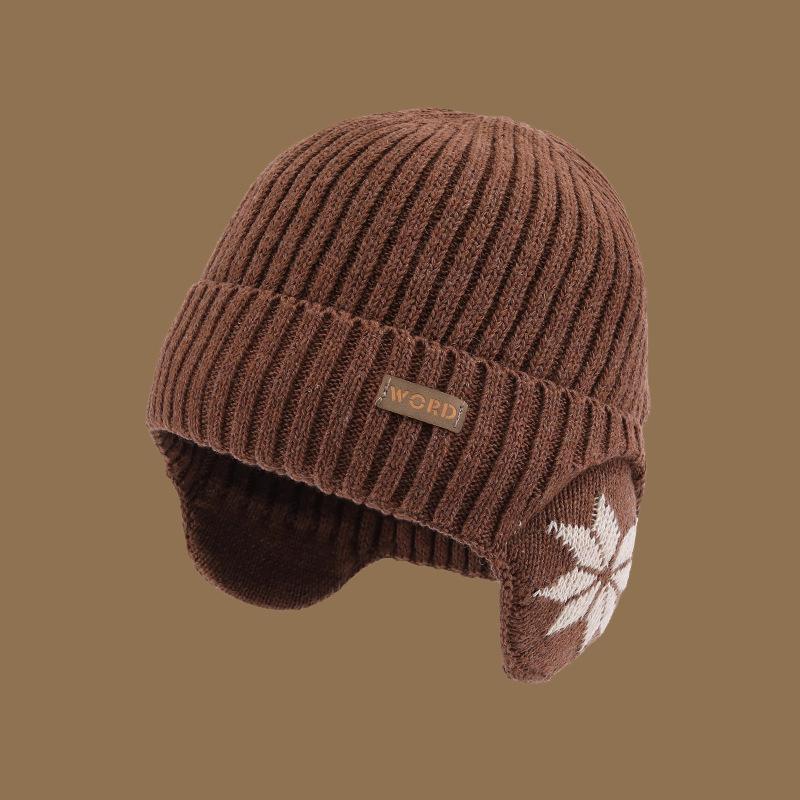 

Мужские шапки Универсальные и модные вязаные шерстяные шапки Зимние мужские бархатные теплые хлопковые шапки Защищающие от холода Трендовые женские шапки