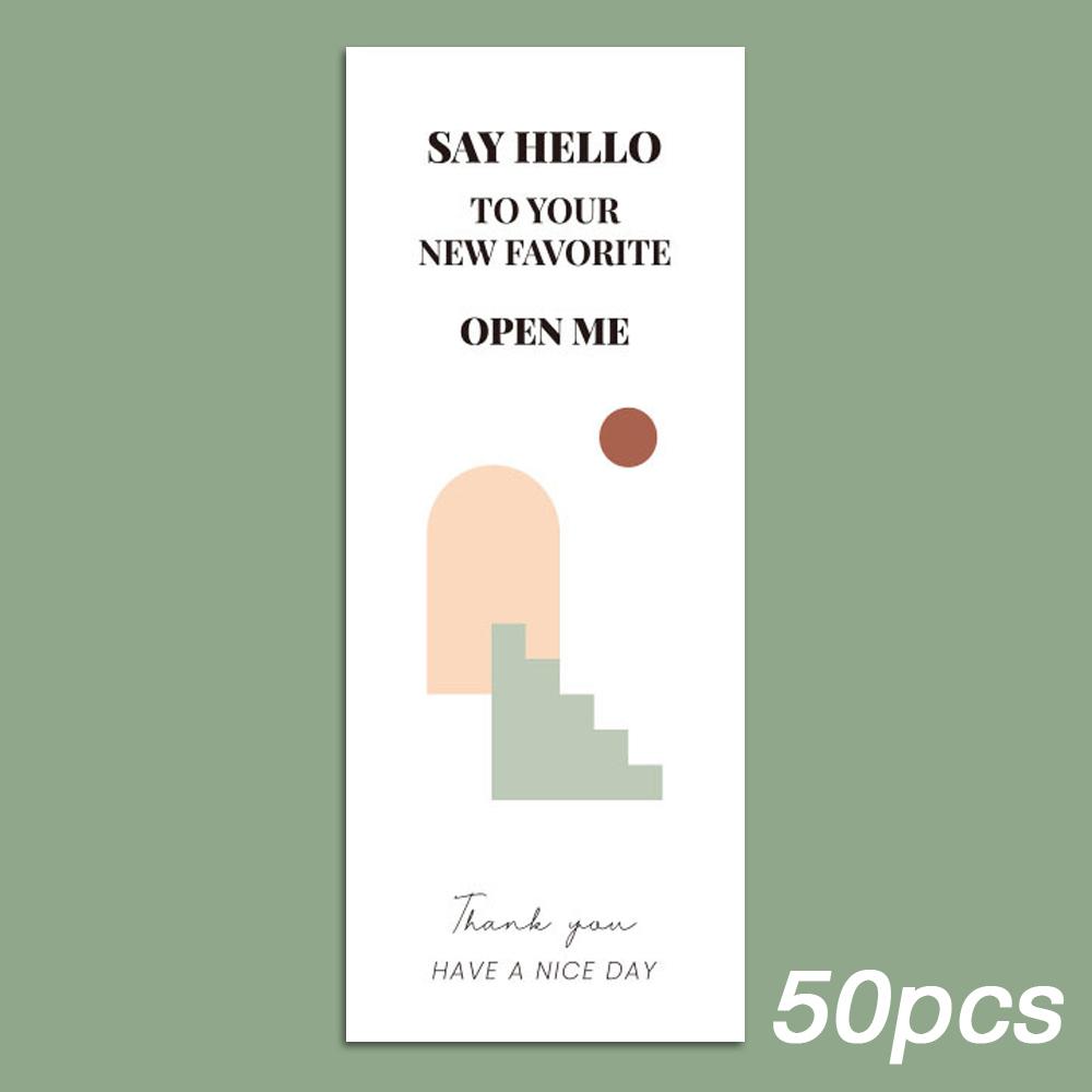 

50pcs Nice to Meet You Too Thank You Stickers Small Business Handmade Merchandise Decoration Seals Labels for Online Store