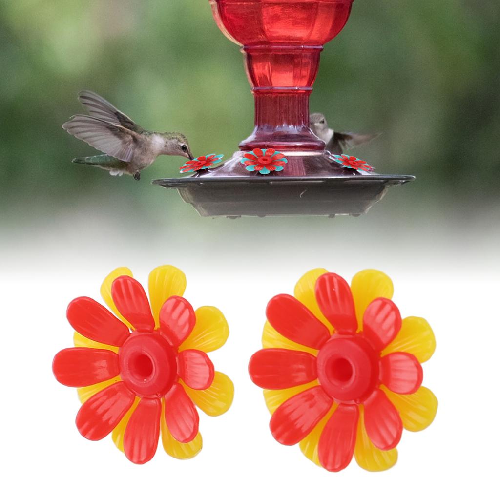 30PCS   Feeders Replacement Flowers Brightly Colored Bird Feeder Feeding Ports Parts Easy to Clean