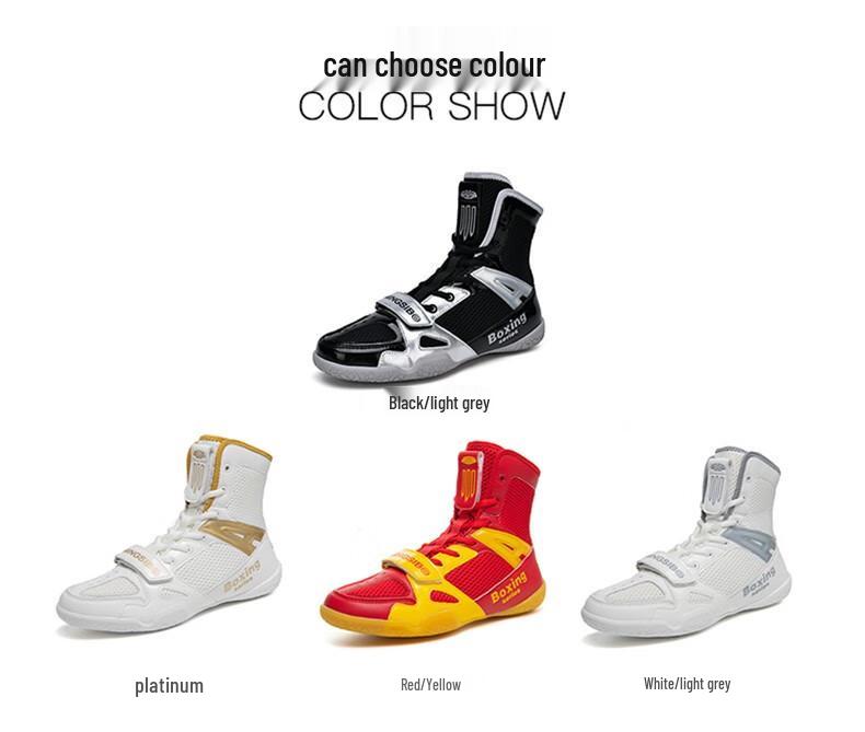 Mingsibo Unisex Boxing and Wrestling Shoes - Breathable Mesh for Children & Adults, Large Sizes Available