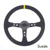 Universal 14 Inch 350mm Suede/PVC/PU Car Aluminum Racing Steering Wheels Deep Corn Drifting Sport Auto Steering Wheel With Logo