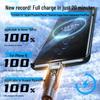 120W Dual-Head Type-C Fast Charging Cable with Digital Display for Huawei & Apple