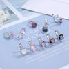 Luxury Square Zircon Huggie Earrings For Women Geometric Fashion Minimalist Studs Elegant Jewelry Gift