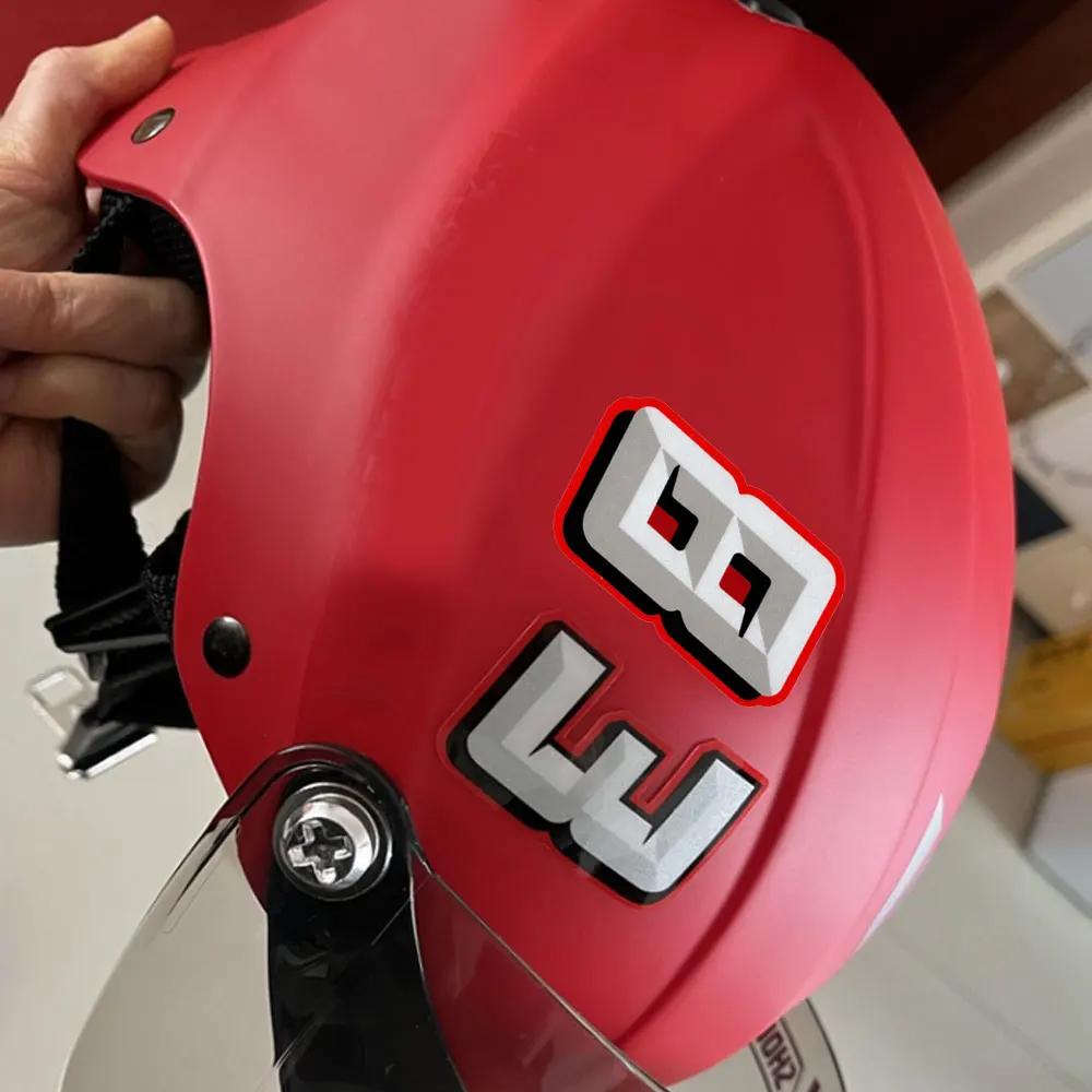 1pc Universal Number 0-9 Vinyl Decals Motorcycle Helmet Racing Sticker Motorcycle Decorative Decal Motorbike Styling Accessories