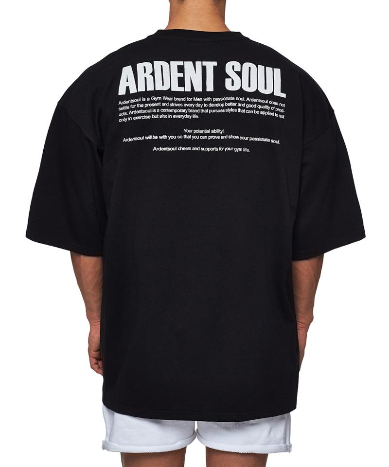 Adent Soul [2 Pack] Signature Back Logo Oversized Short Sleeve 6 Colors (Type A) White/L