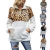Women's Fleece Pullover Sweatshirt Half Zip Sherpa Jacket Patchwork Design Long Sleeve Casual Outerwear for Fall Winter