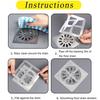 50Pcs Disposable Shower Drain Cover Hair Catcher Shower Drain Mesh Stickers Gray