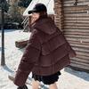 Hooded cotton clothes, winter new loose women are thin, small people are tall and warm, and short coats are trendy.