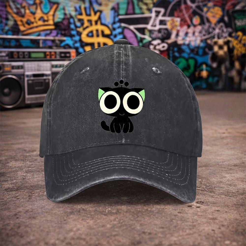 Pc Unisex Luo Xiaohui Cartoon Vintage Washed Baseball Cap  UnisexS Trendy Hat  Versatile Duckbill Cap  Fun Print  Unique Birt