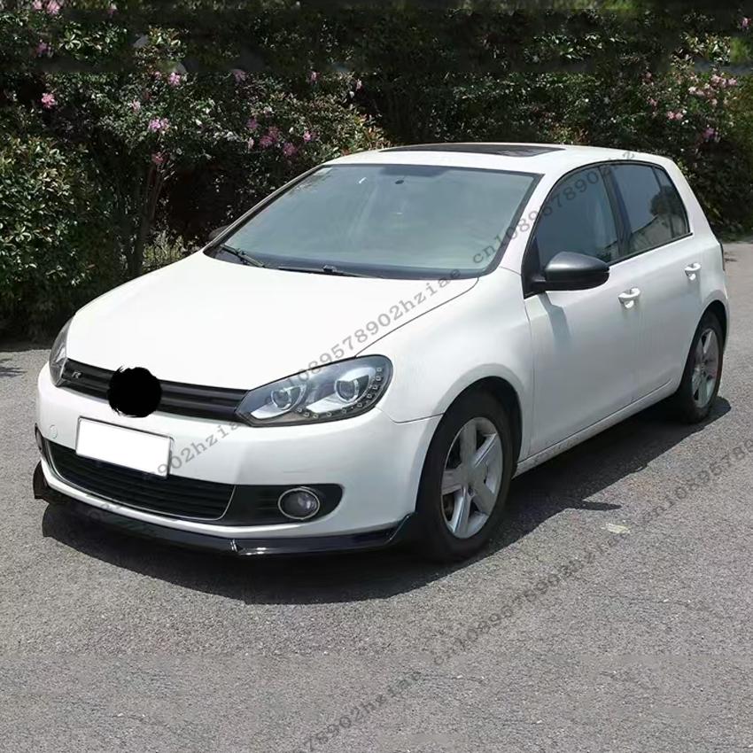 Maxton Style Front Splitter Lip For VW MK6 Golf 6 TSI TDI MPI 2008-2013 Standard Bumper Lip Upgrade Tuning Black Accessories ABS