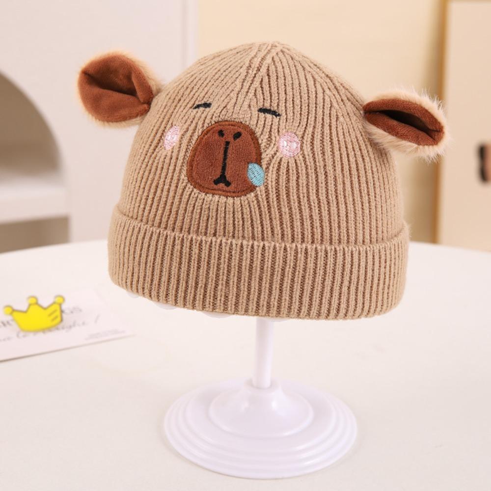 Capybara Baby Mütze Wolle Baby Strickmütze NEU Gehäkelte Mützen Herbst und Winter