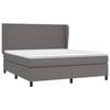 3128929 vidaXL Lit à sommier tapissier avec matelas Gris 180x200 cm Similicuir