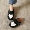 New Fashion Faux Suede Flat Slippers Women Autumn Vintage Close Toe Mules Shoes Woman Soft Sole Cork Slides Outdoor Slippers