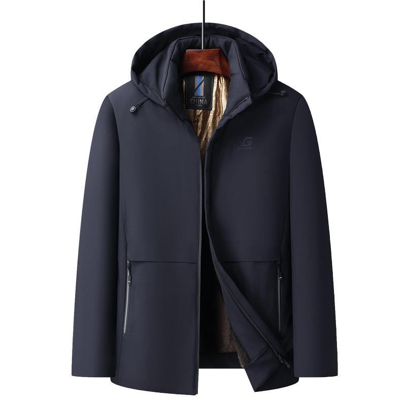 Winter Men's Cotton Clothes Business Casual Middle-aged Warm Cotton Clothes Men's Graphene Dad Pie Overcome