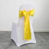 30pcs New Wedding Banquet Venue Chair Covers Back Flower Bows Silk Scarves Chair Backs Floral Patterns Ding Decorative Ribbons