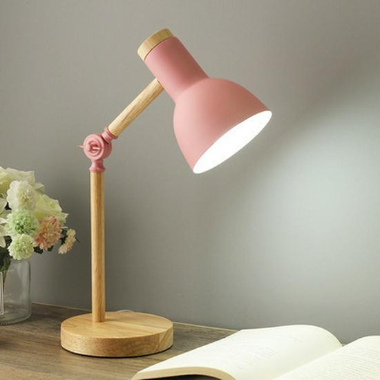 Nordic Macaron Wood Table Lamp: Eye-Caring Dorm Desk & Bedroom Bedside Lamp