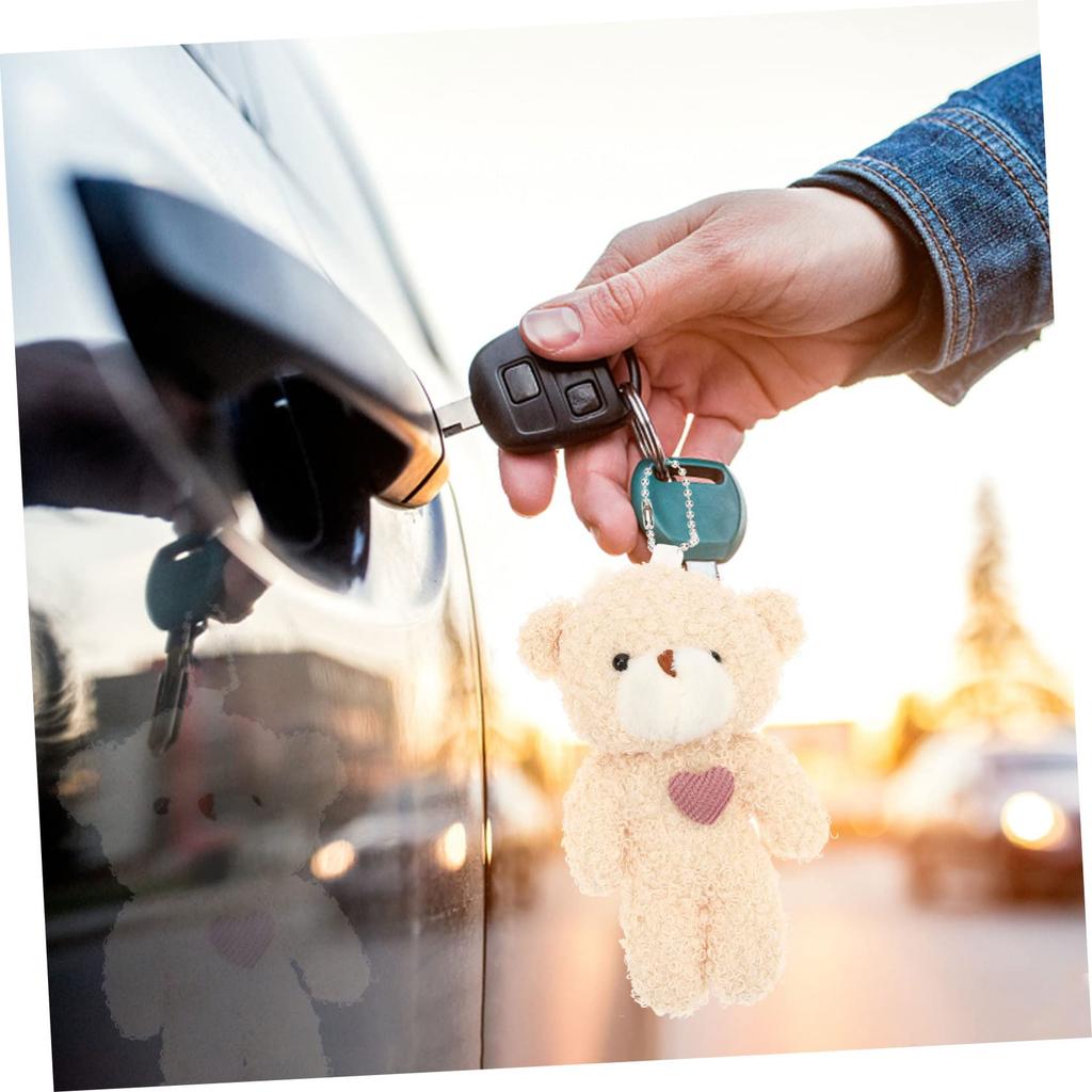 Toddmomy 12-teilige Teddybären-Puppen, Stoffbären, Mini-Bären, Tieranhänger-Schlüsselanhänger, Mini-Plüschtiere, sperrig, Valentinstagsgeschenk