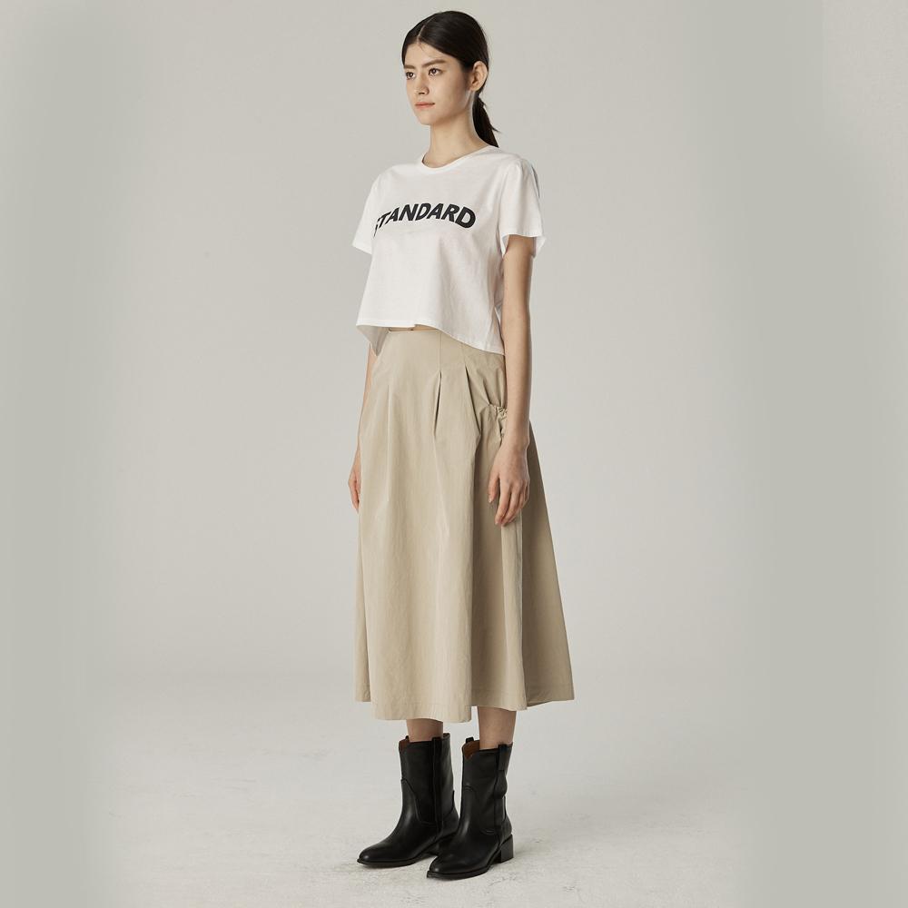 SPNK Synthetic Fiber Utility Skirt_Beige