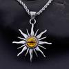 Collana con ciondolo in acciaio al titanio moda retrò europea e americana