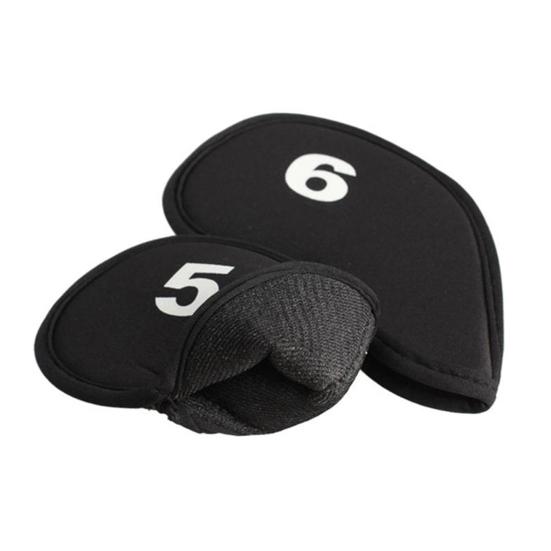 10Pcs Golf Club Headcover Sets, Golf Driver Iron Putter Cloth Cover with Number, Golf Club Protection Covers, Golf Club Accessories