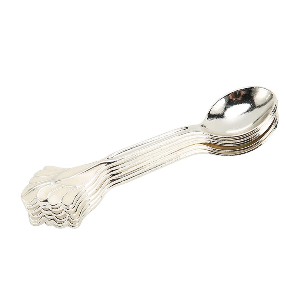 7pcs Zinc Alloy Material Coffee Spoons Set Swan Shaped Party Bar Spoon Dessert Serving