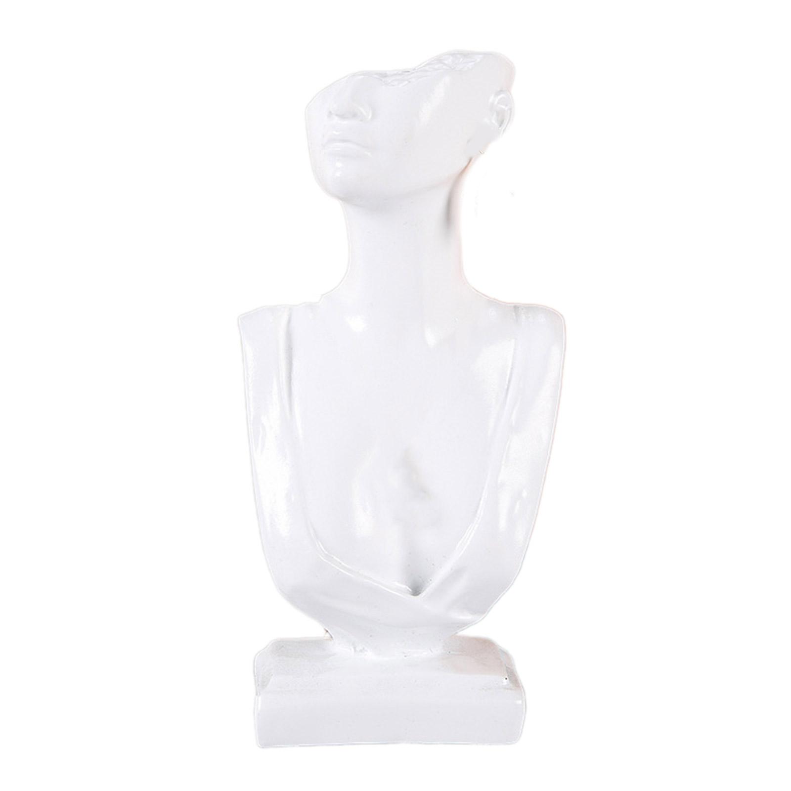 

Модный держатель для модели шеи, выставочный стенд для ювелирных изделий, держатель для сережек, держатель для ожерелья из смоляной текстуры белый