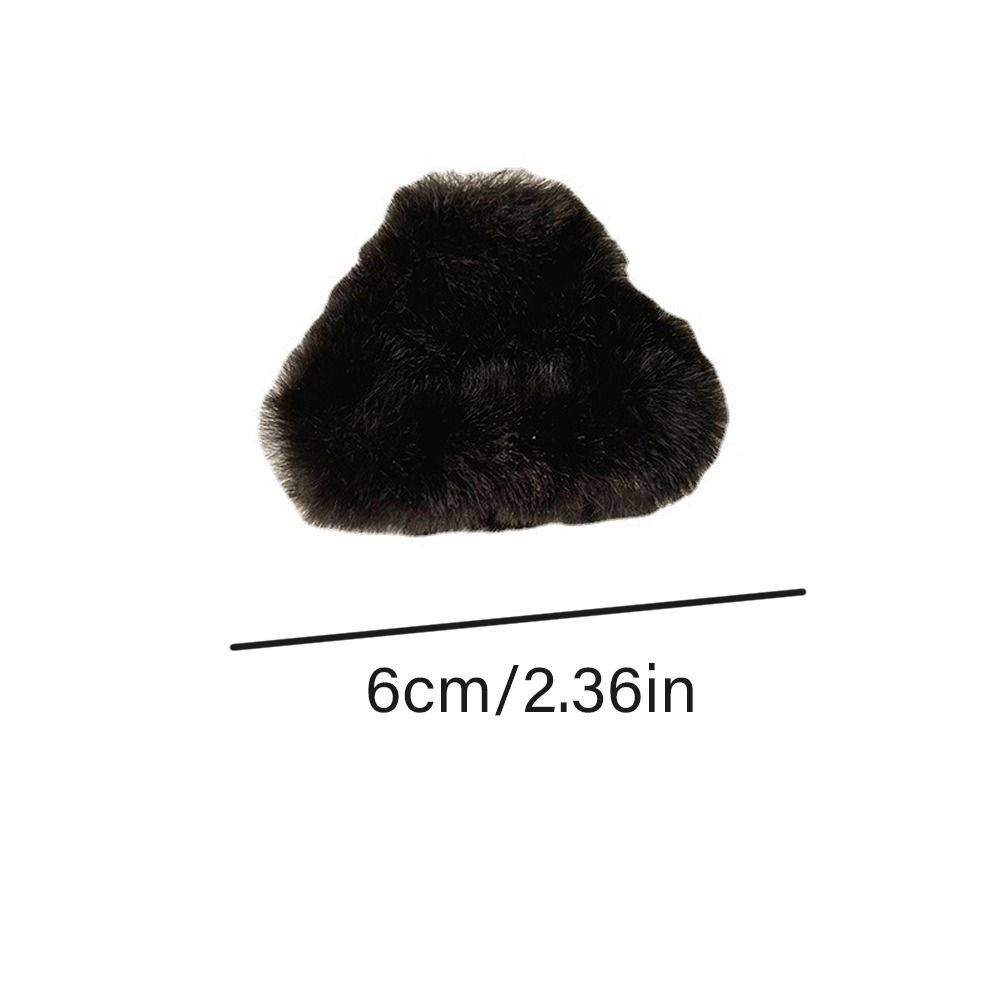 Lambhair Small Bear Ear Hair Claw Small Size Mini Cat Ear Hairgrip Plush Cat Ear Hair Clip  Daily