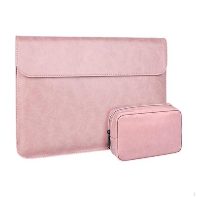 Laptop Sleeve 14 15 Inch Lightweight Dustproof Outdoor Cover Soft for Macbooks Storage PU Leather