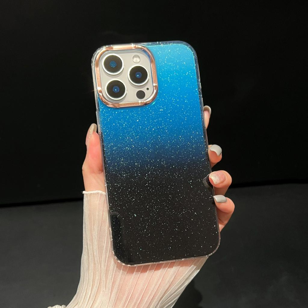 For iPhone 16 Pro Max Case Dual Color Gradient Soft TPU Phone Case