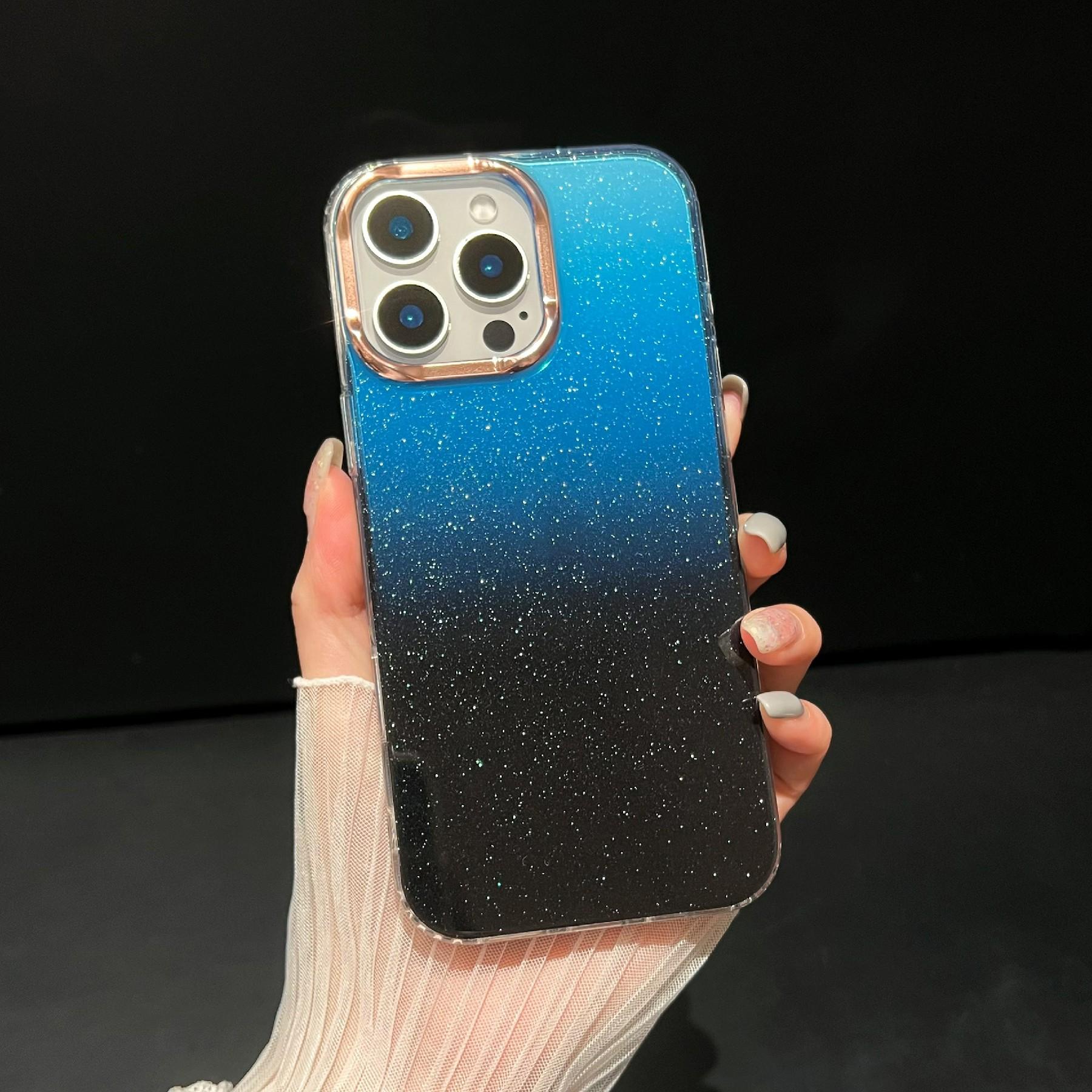 

For iPhone 16 Pro Case Dual Color Gradient Soft TPU Phone Case D